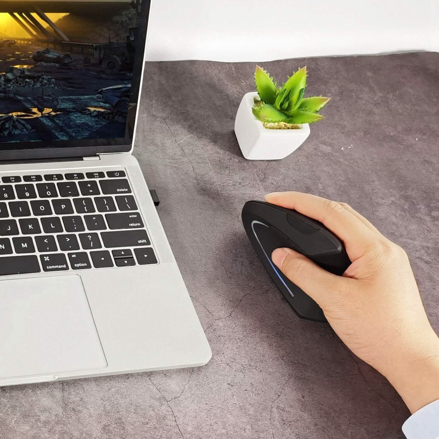 2.4G Wireless Vertical Mouse Ergonomic Optical Mice Computer Accessories - Tophatter Daily Deals