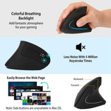 2.4G Wireless Vertical Mouse Ergonomic Optical Mice Computer Accessories - Tophatter Daily Deals