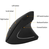 2.4G Wireless Vertical Mouse Ergonomic Optical Mice Computer Accessories - Tophatter Daily Deals