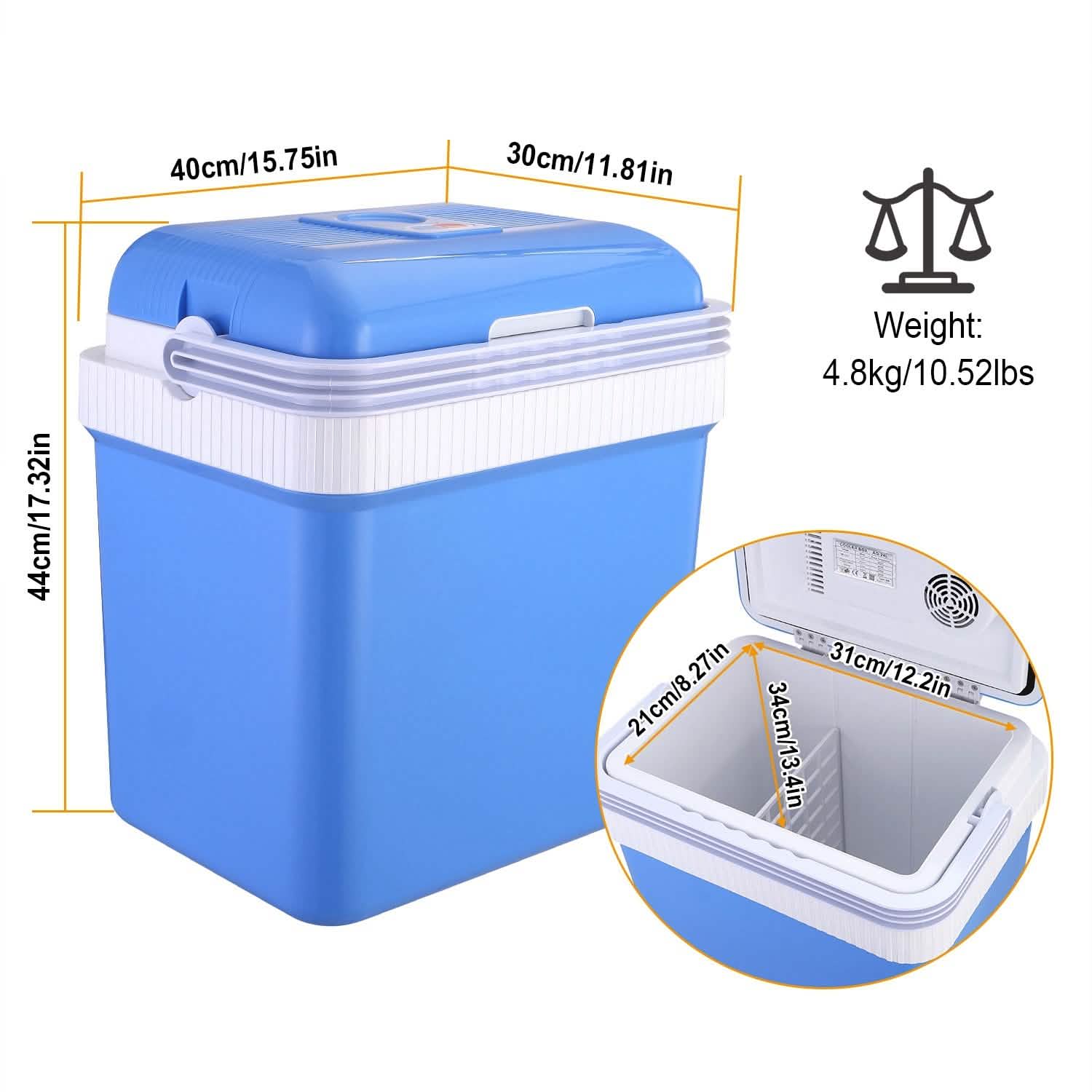24L 12V Car Portable Refrigerator Travel Cooler Automotive - Tophatter Daily Deals