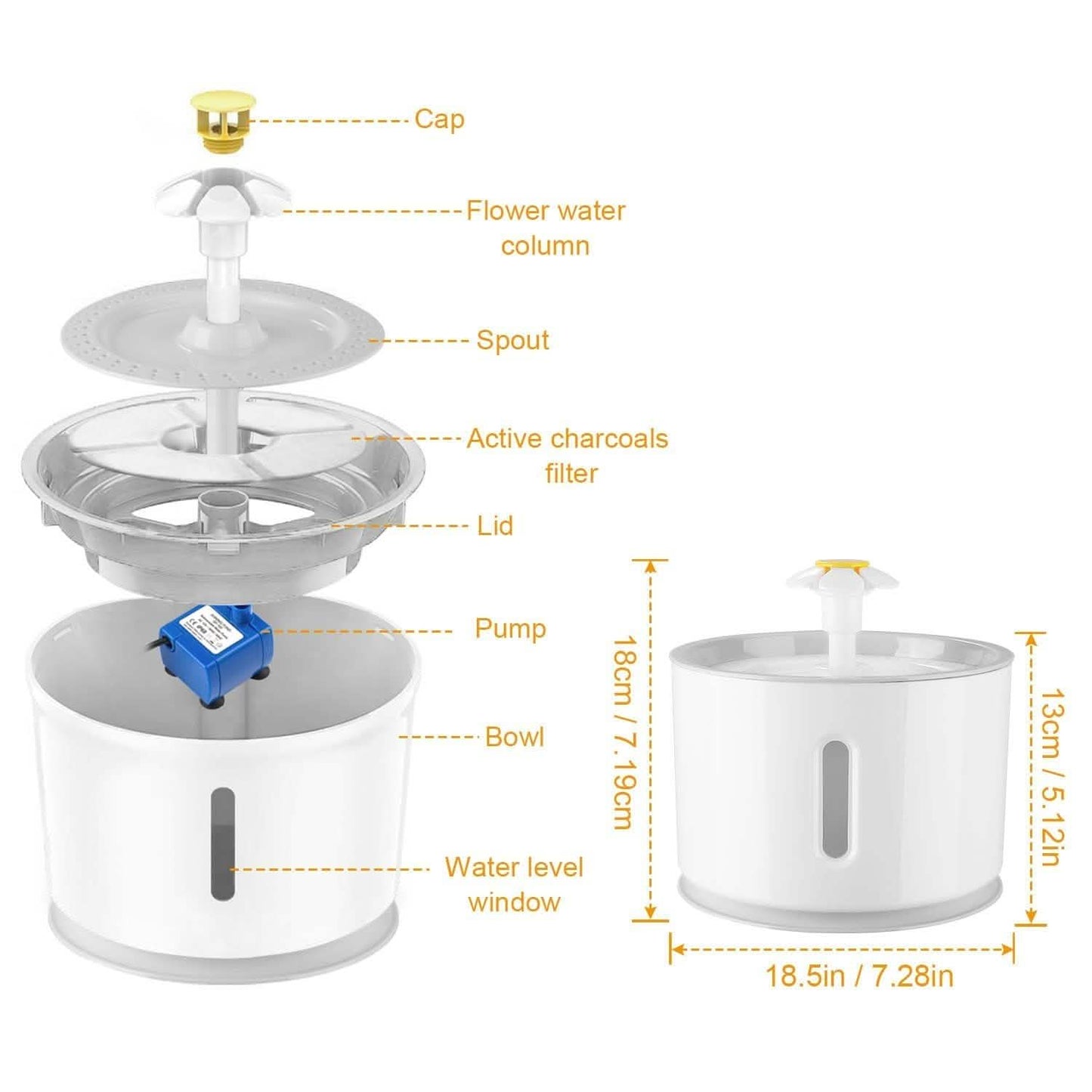 2.4L Automatic Pet Water Fountain Pet Supplies - Tophatter Daily Deals