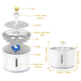 2.4L Automatic Pet Water Fountain Pet Supplies - Tophatter Daily Deals