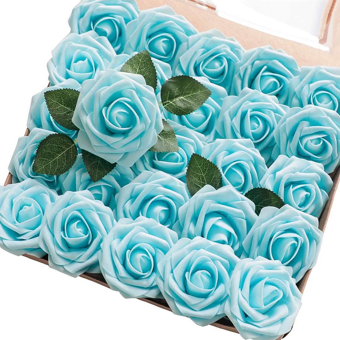 25-Pieces: Floroom Artificial Flowers Aqua Furniture & Decor - Tophatter Daily Deals