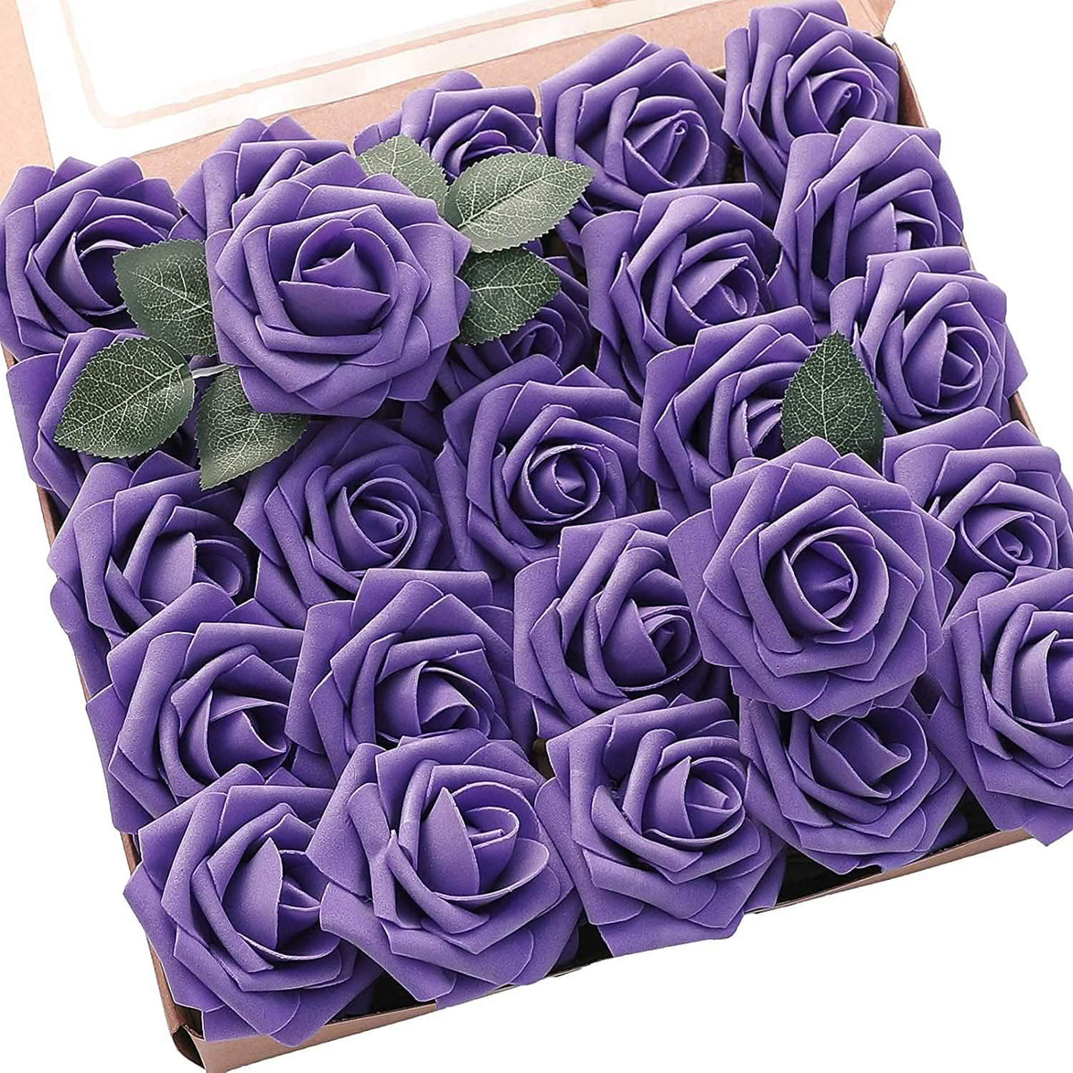 25-Pieces: Floroom Artificial Flowers Violet Furniture & Decor - Tophatter Daily Deals