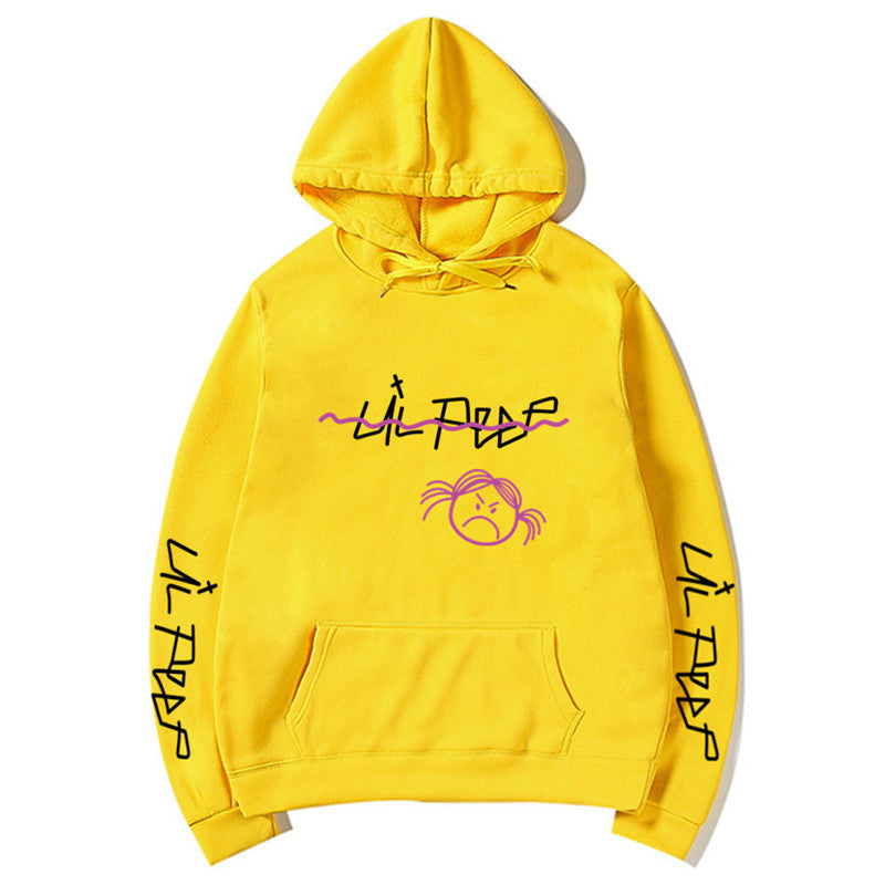 Oversized Unisex Pullover Hoodie - Relaxed Cotton Blend Yellow 3D Changing Face Moving Picture Frame - Tophatter Daily Deals