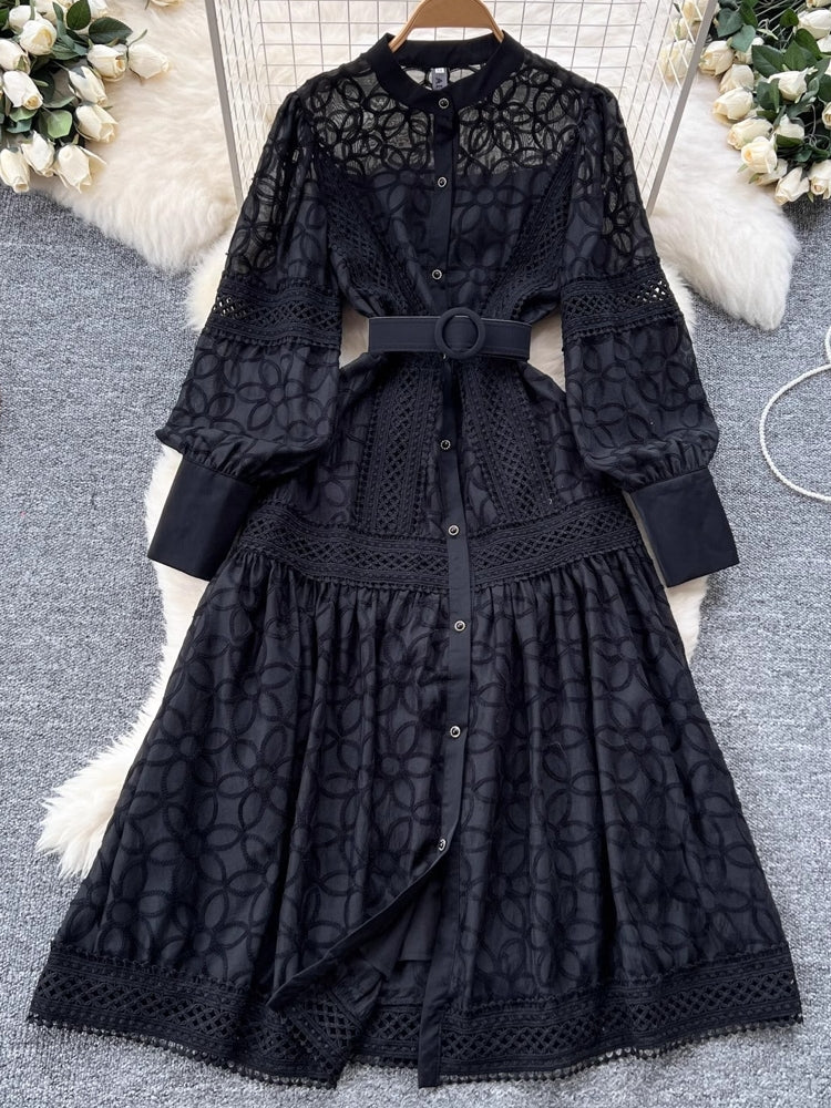 Elegant Single Breasted Party Midi Dresses Midi Dresses - Tophatter Daily Deals