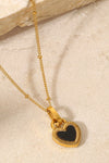 Contrast Heart Pendant Necklace Necklaces - Tophatter Daily Deals