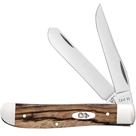 Case Mini Trapper - Smooth Natural Zebra Wood - 25142 Traditional Knives - Tophatter Daily Deals