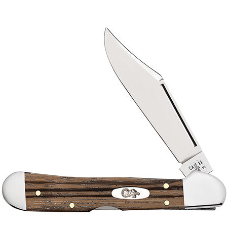 Case Mini Copperlock - Smooth Natural Zebra Wood - 25143 Traditional Knives - Tophatter Daily Deals