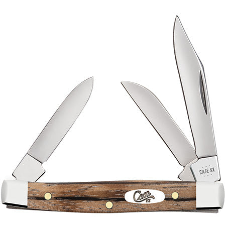 Case Small Stockman - Smooth Natural Zebra Wood - 25144 Traditional Knives - Tophatter Daily Deals