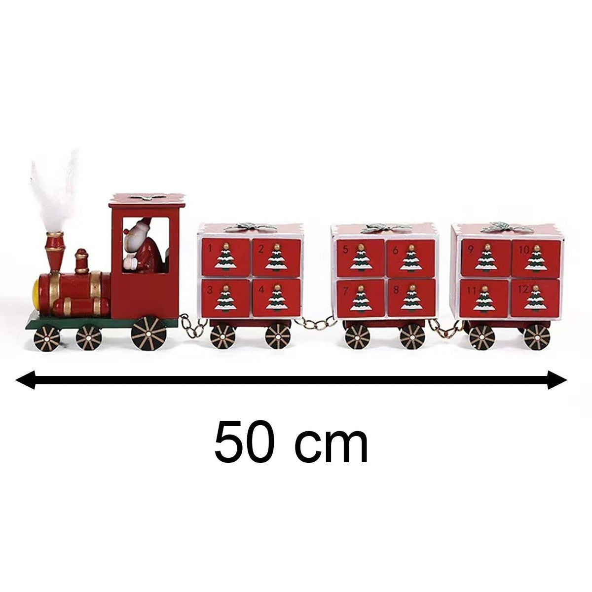 Santa Express Train Christmas Advent Calendar | Wooden Train Advent Calendar Advent Calendar - Tophatter Daily Deals