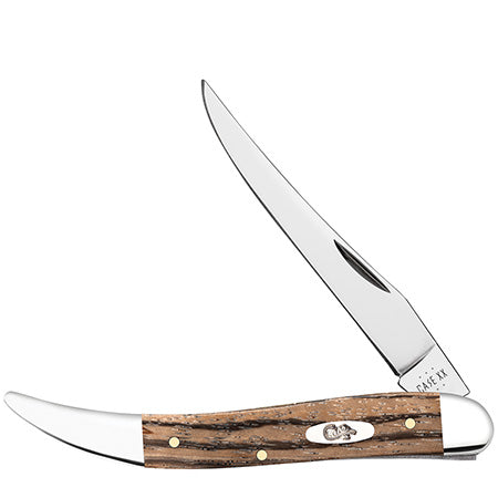 Case Medium Texas Toothpick - Smooth Natural Zebra Wood - 25146 Traditional Knives - Tophatter Daily Deals
