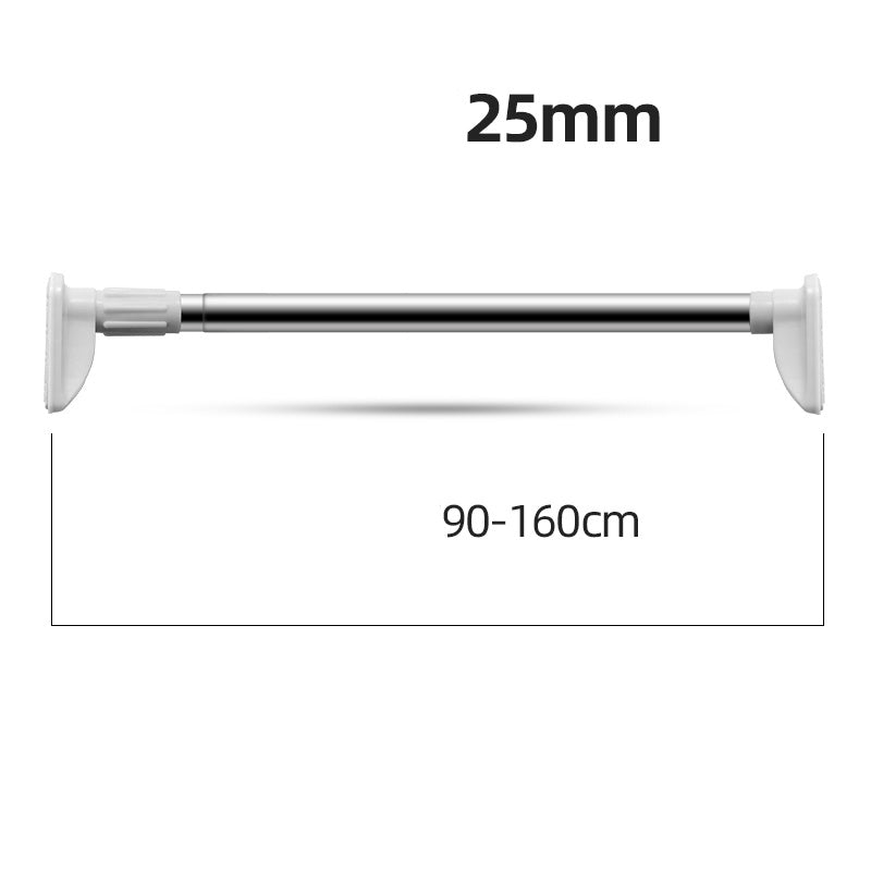 Built-In Spring Stainless Steel Non-Perforated Clothes Rail 0 - Tophatter Daily Deals