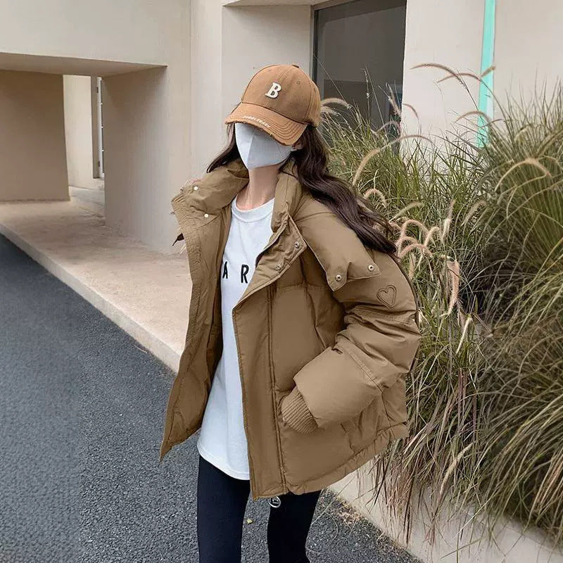 Warm Women’s Down Jacket - Short Boxy Cut, Polyester, Daily 3D Changing Face Moving Picture Frame - Tophatter Daily Deals
