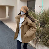Warm Women’s Down Jacket - Short Boxy Cut, Polyester, Daily 3D Changing Face Moving Picture Frame - Tophatter Daily Deals