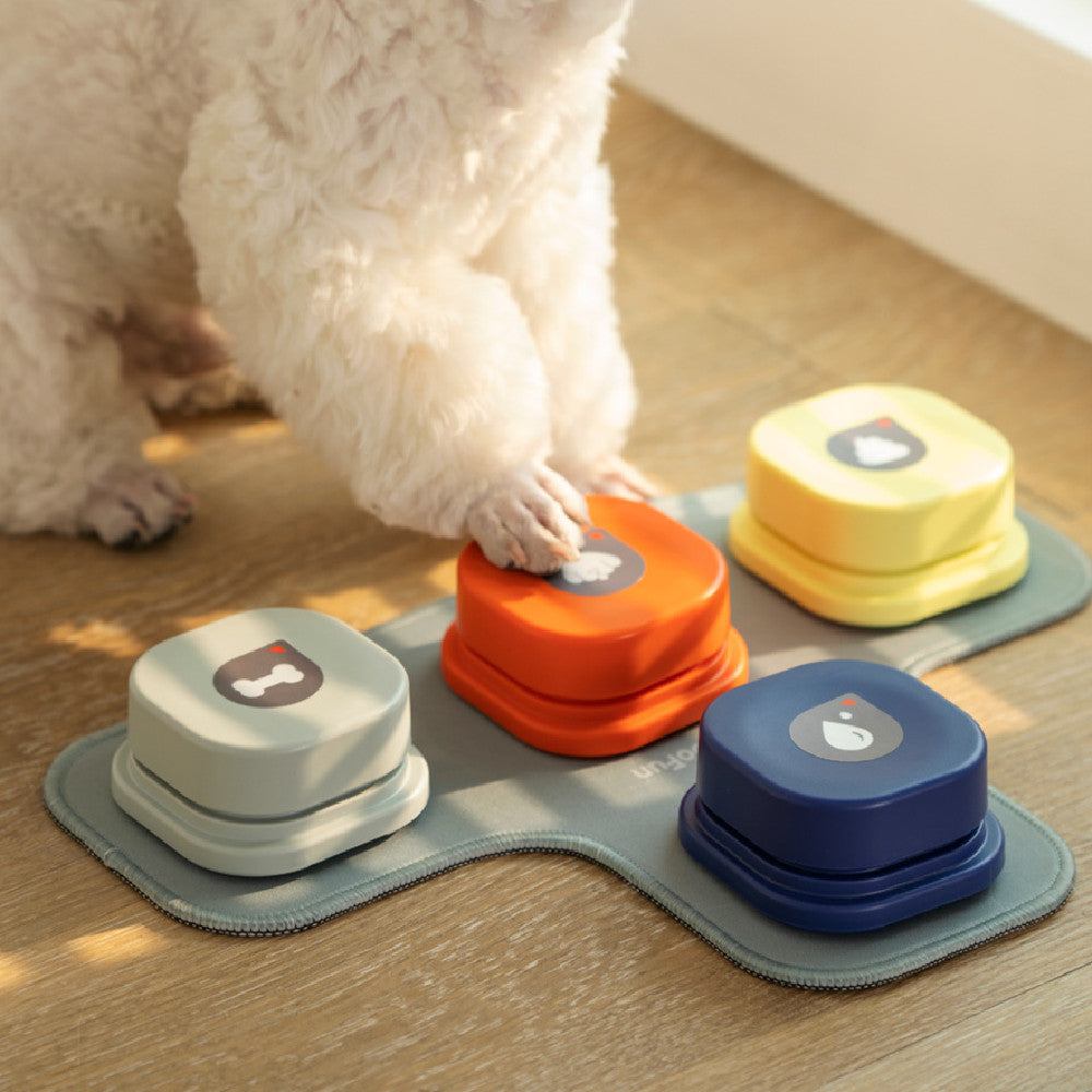 4 Colors Pet Communication Button One-click Prevent Physical Inactivity Recordable Dog Talking Button Toy Cat Toy Pet Products 0 - Tophatter Daily Deals
