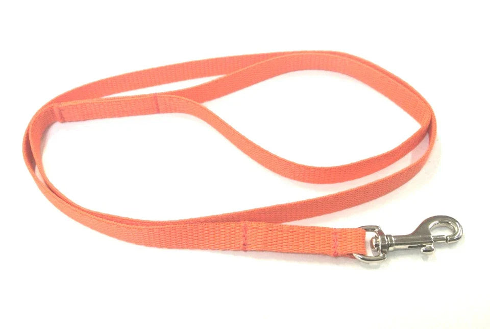 Dog Running Leash - 45" Puppy Small Dog Walking Lead 13mm Wide Strong Durable Webbing Orange Pet Products - Tophatter Daily Deals