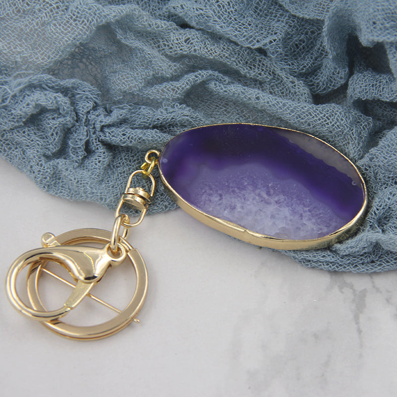 Agate Stone Wedding Brand Custom Pendant Purple 7 - Tophatter Daily Deals