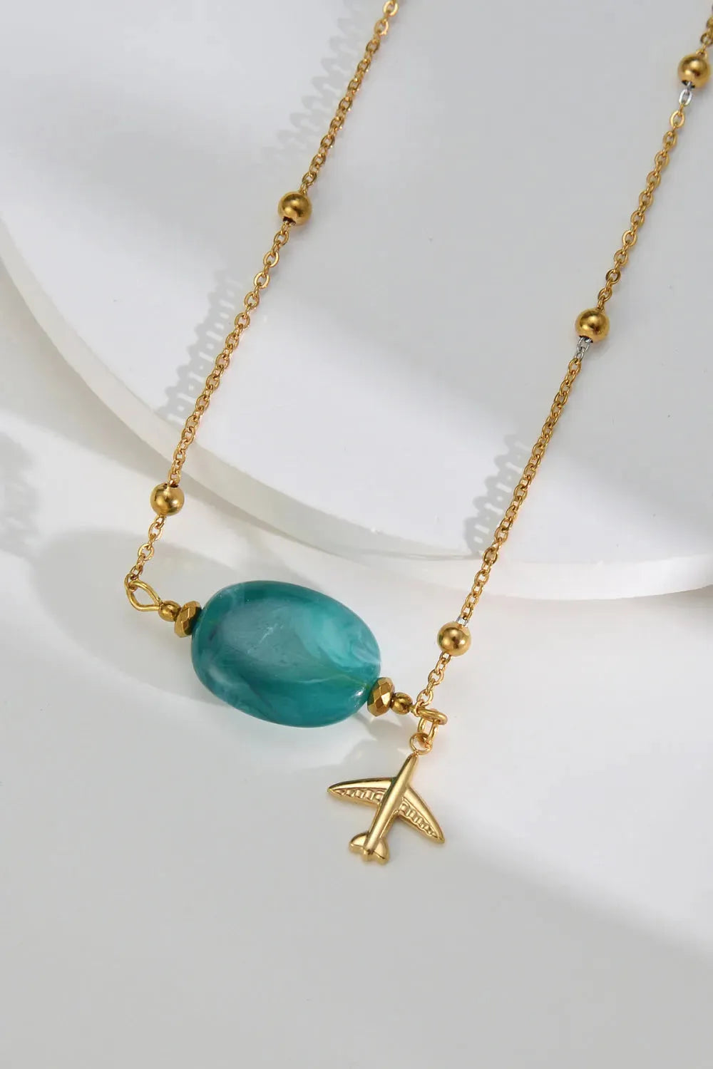 Plane Stainless Steel Necklace Necklaces - Tophatter Daily Deals