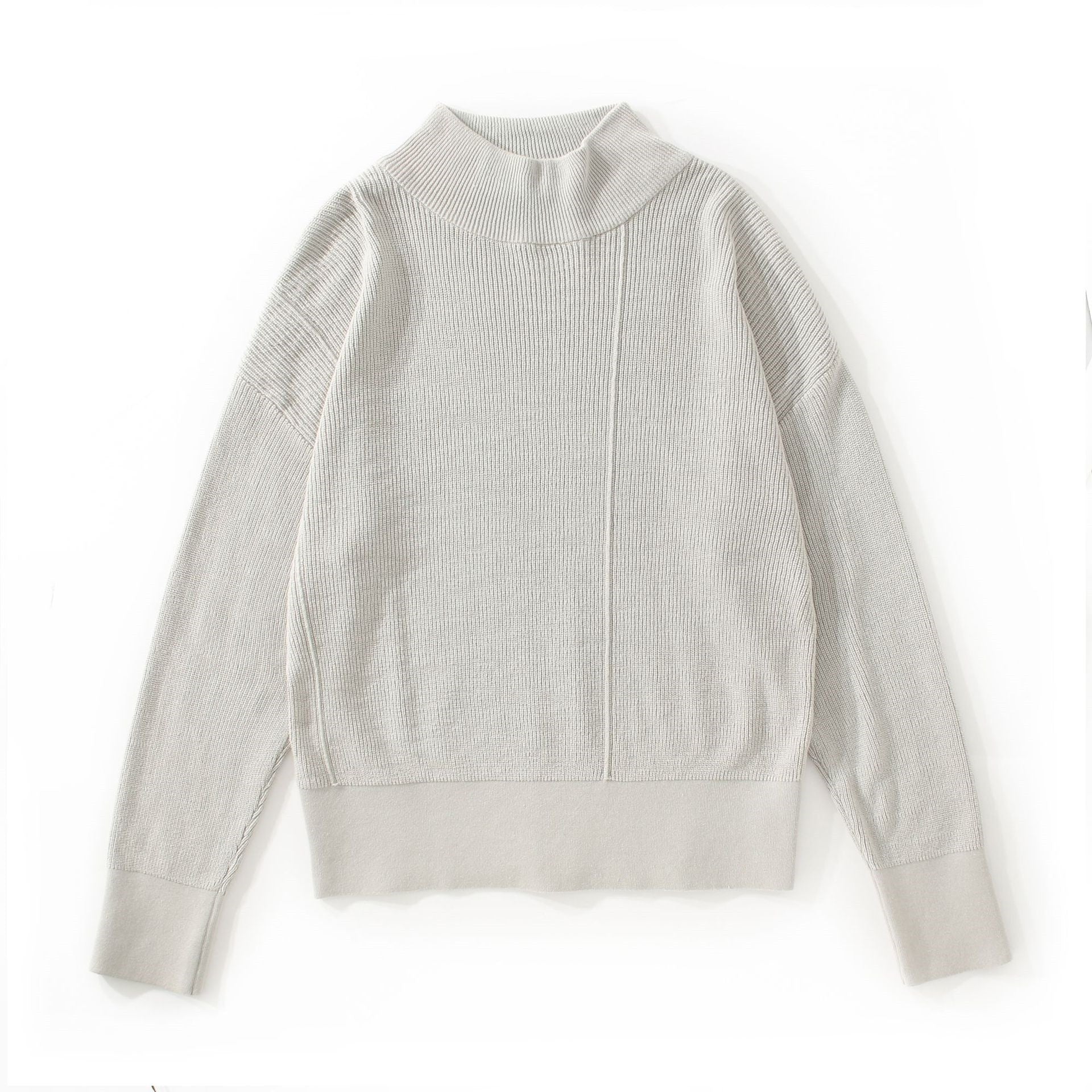 Oversized Men’s Sweater - Mock Neck, Ribbed Knit, Layering Grey 3D Changing Face Moving Picture Frame - Tophatter Daily Deals