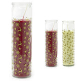 Christmas Advent Pillar Candle in Glass Jar | Traditional Christmas Candle 21cm Candle - Tophatter Daily Deals