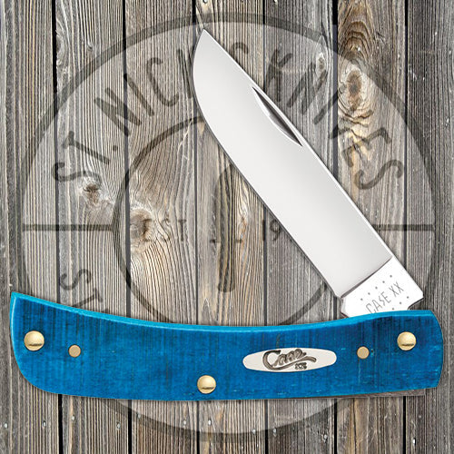 Case Sod Buster Jr - Caribbean Blue Jig Bone - 25590 Traditional Knives - Tophatter Daily Deals