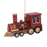 Red Train Christmas Bauble | Christmas Express Steam Train Tree Ornament - 12cm Baubles - Tophatter Daily Deals