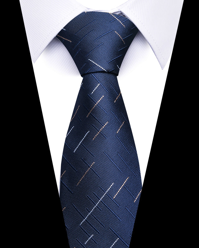 Men's Neckties - Formal Classic Patterned Tie (50 Style Options) Midnight Crosshatch Copper Belts & Ties - Tophatter Daily Deals
