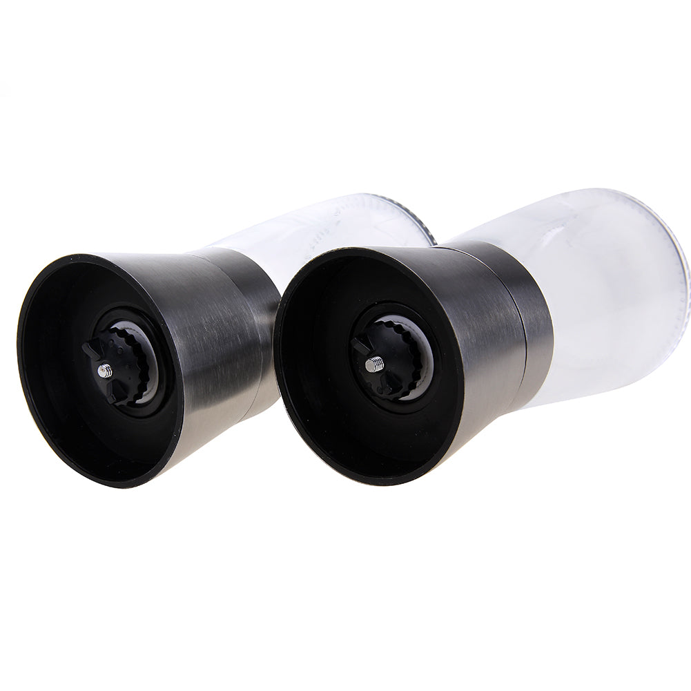 2 PcsLot Salt And Pepper Grinder Set 0 - Tophatter Daily Deals