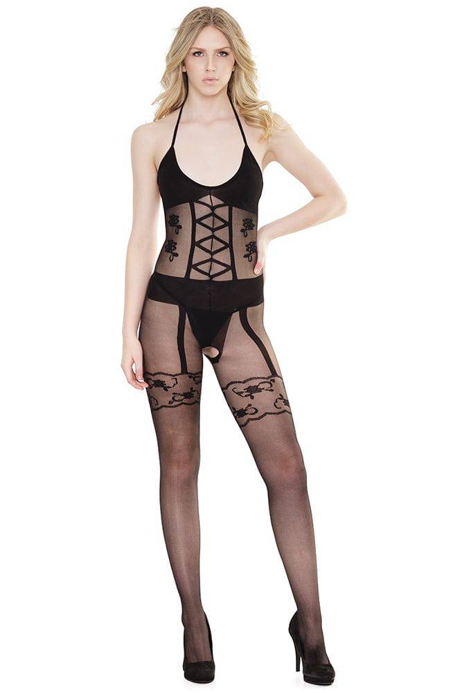 Coquette - 2563 - Bodystocking - OS Black OS Lingerie - Tophatter Daily Deals