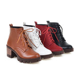 Boots with round head and thick heel 0 - Tophatter Daily Deals