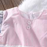 Baby Girl Flying Sleeve Lace Up Triangle Romper 0 - Tophatter Daily Deals