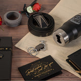 Men's Gift Set with Wallet Belt Keychain (6pcs) gifts - Tophatter Daily Deals