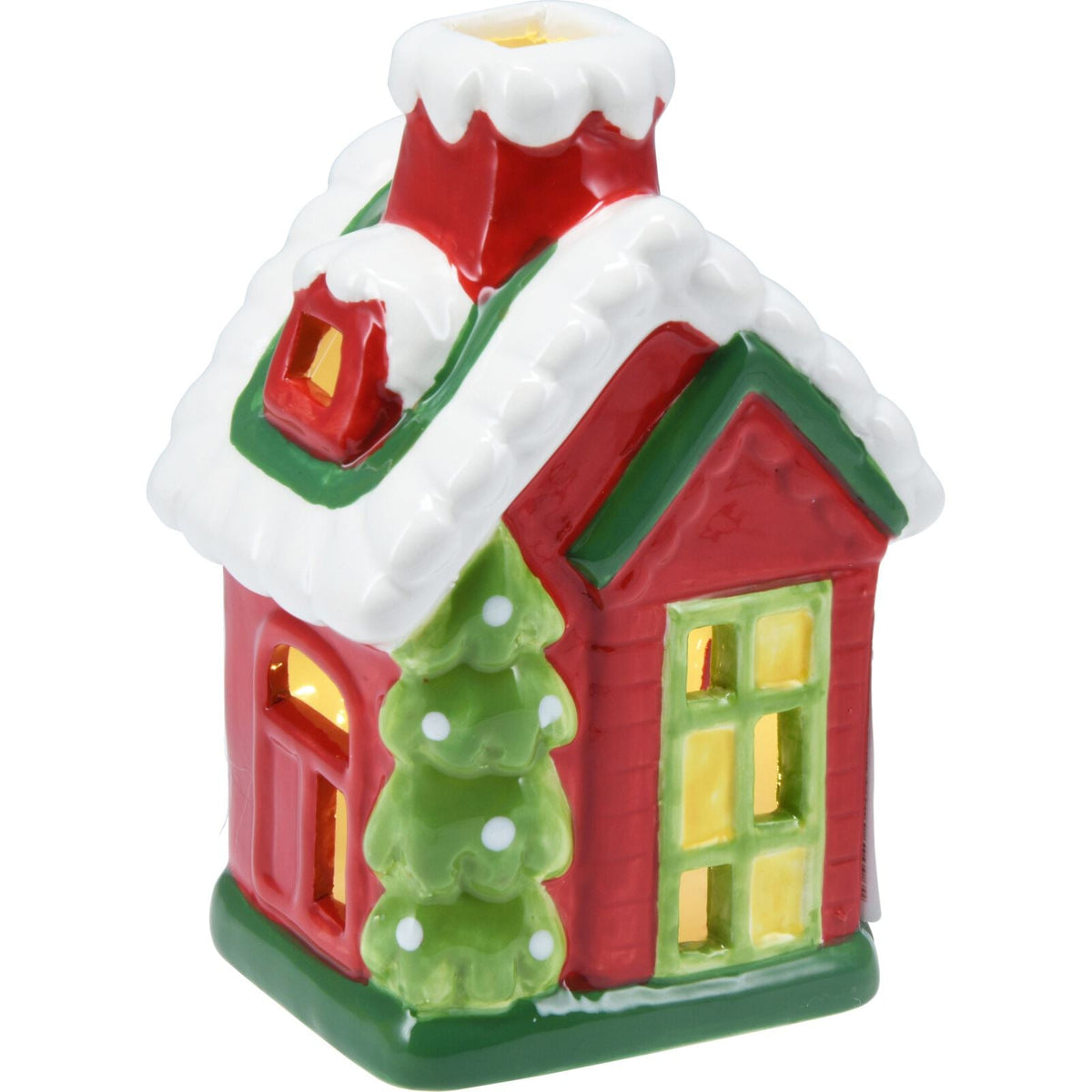 LED Ceramic Christmas House | Light Up House Christmas Village Ornament - 15cm LED Light - Tophatter Daily Deals