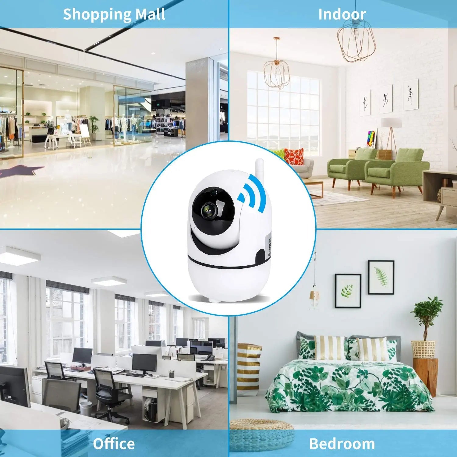 Baby Monitor With Camera And Audio IP Wireless 3D Tracking Mini Camera 2MP HD 1080P 5 - Tophatter Daily Deals