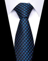 Men's Neckties - Formal Classic Patterned Tie (50 Style Options) Royal Dot Matrix Blue Belts & Ties - Tophatter Daily Deals