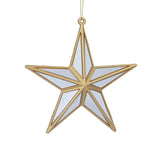 Mirrored Star Bauble | Gold & Silver Star Christmas Tree Ornament - 12cm Baubles - Tophatter Daily Deals