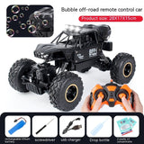 Alloy Four-wheel Drive Off-road Vehicle Remote Control Car Bubble Machine Toy Car Black 0 - Tophatter Daily Deals