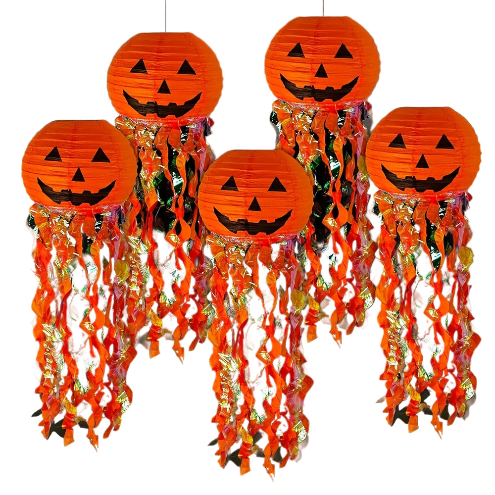 Halloween Pumpkin Paper Lanterns Party Decoration (5pcs) - Tophatter Daily Deals