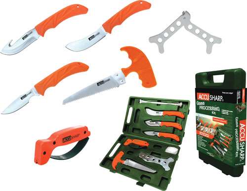 ACCUSHARP PROCESSING HUNTERS KIT - 9PCS - Tophatter's Army Deals KNIVES - Tophatter Daily Deals
