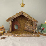 Traditional Rustic Stable Barn Christmas Decoration For Nativity Figures Nativity Set - Tophatter Daily Deals