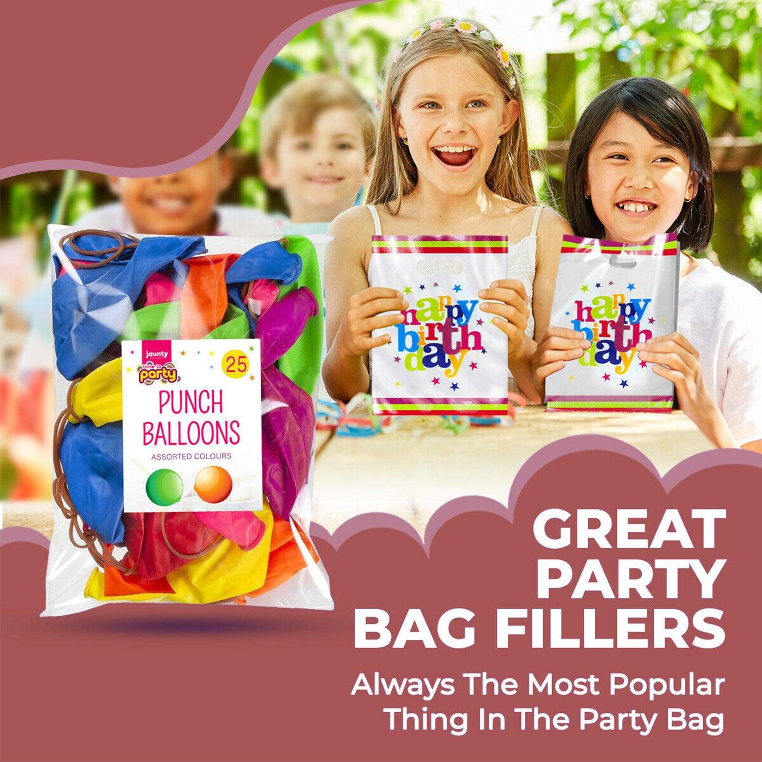 Punch Ball Balloon - 25 Large Party Bag Fillers Goody Childrens Loot Bag Toys Birthday Baby & Toddler - Tophatter Daily Deals