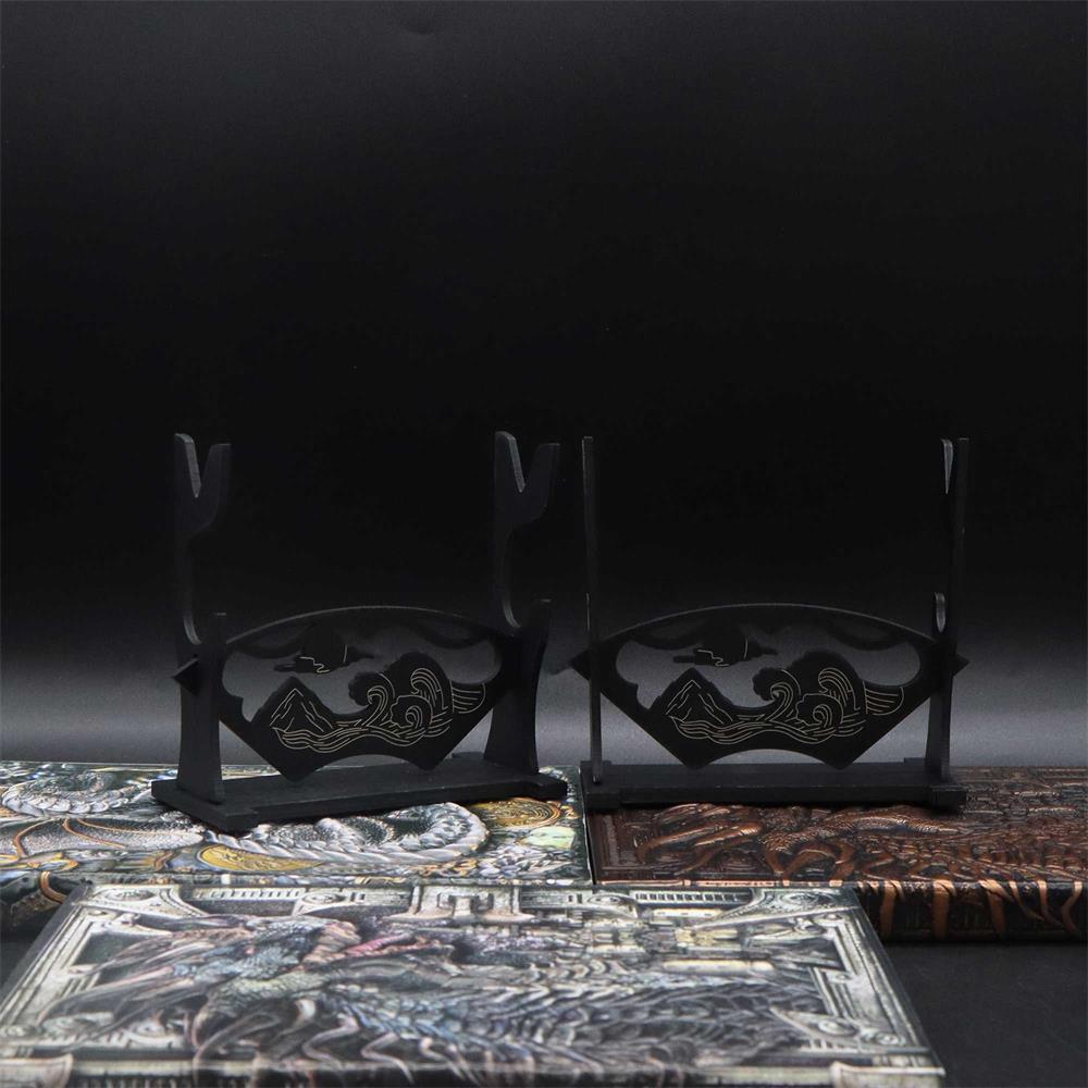 2-Layer Wooden Landscape Pattern Weapon Display Holder - Tophatter Daily Deals