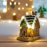 LED Gingerbread House Ornament | Light-Up Mini Christmas House Decoration 13cm LED Light - Tophatter Daily Deals