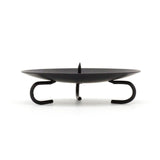 Black Round Metal Spike Candle Holder Pillar Candle Plate Candle Holder - Tophatter Daily Deals