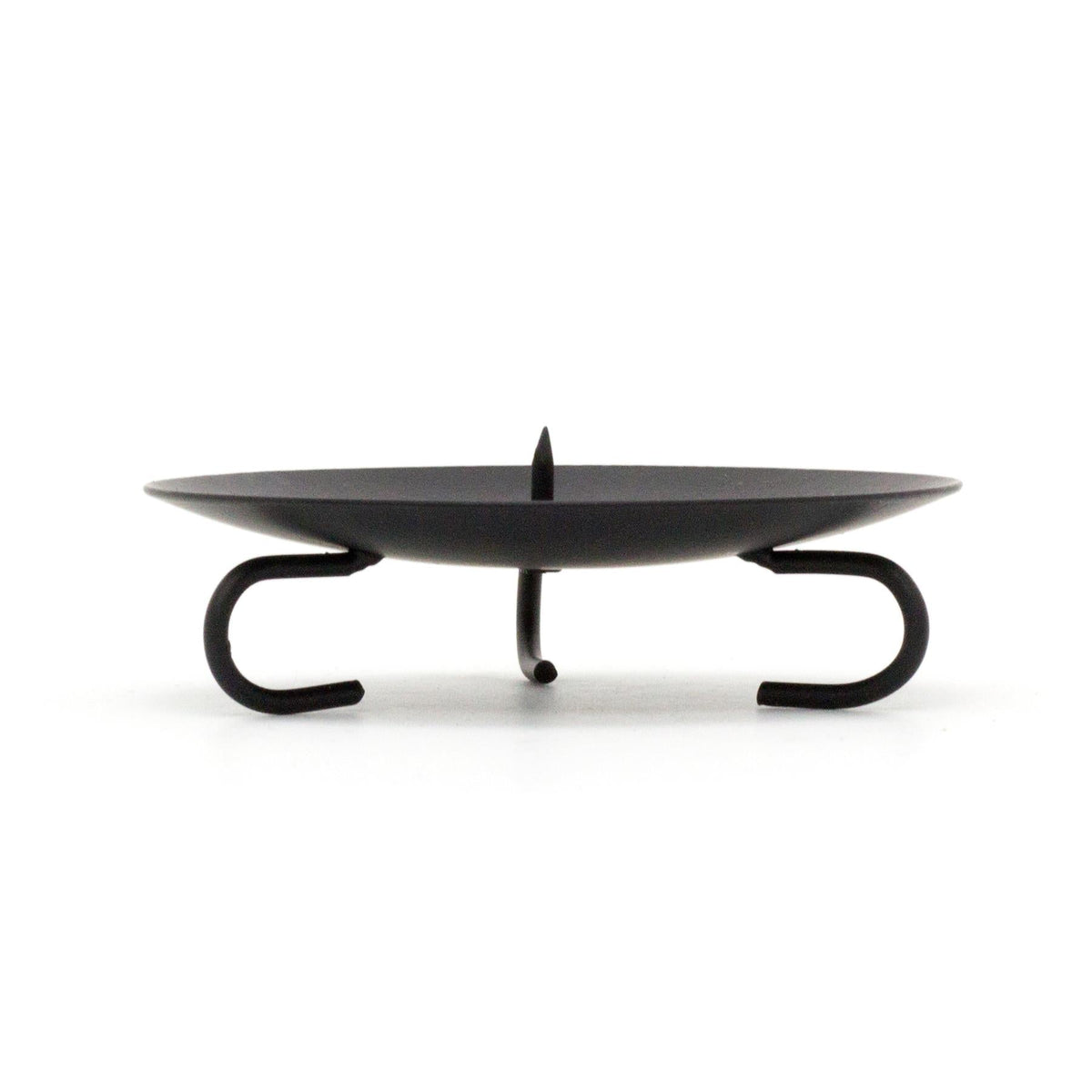 Black Round Metal Spike Candle Holder Pillar Candle Plate Candle Holder - Tophatter Daily Deals