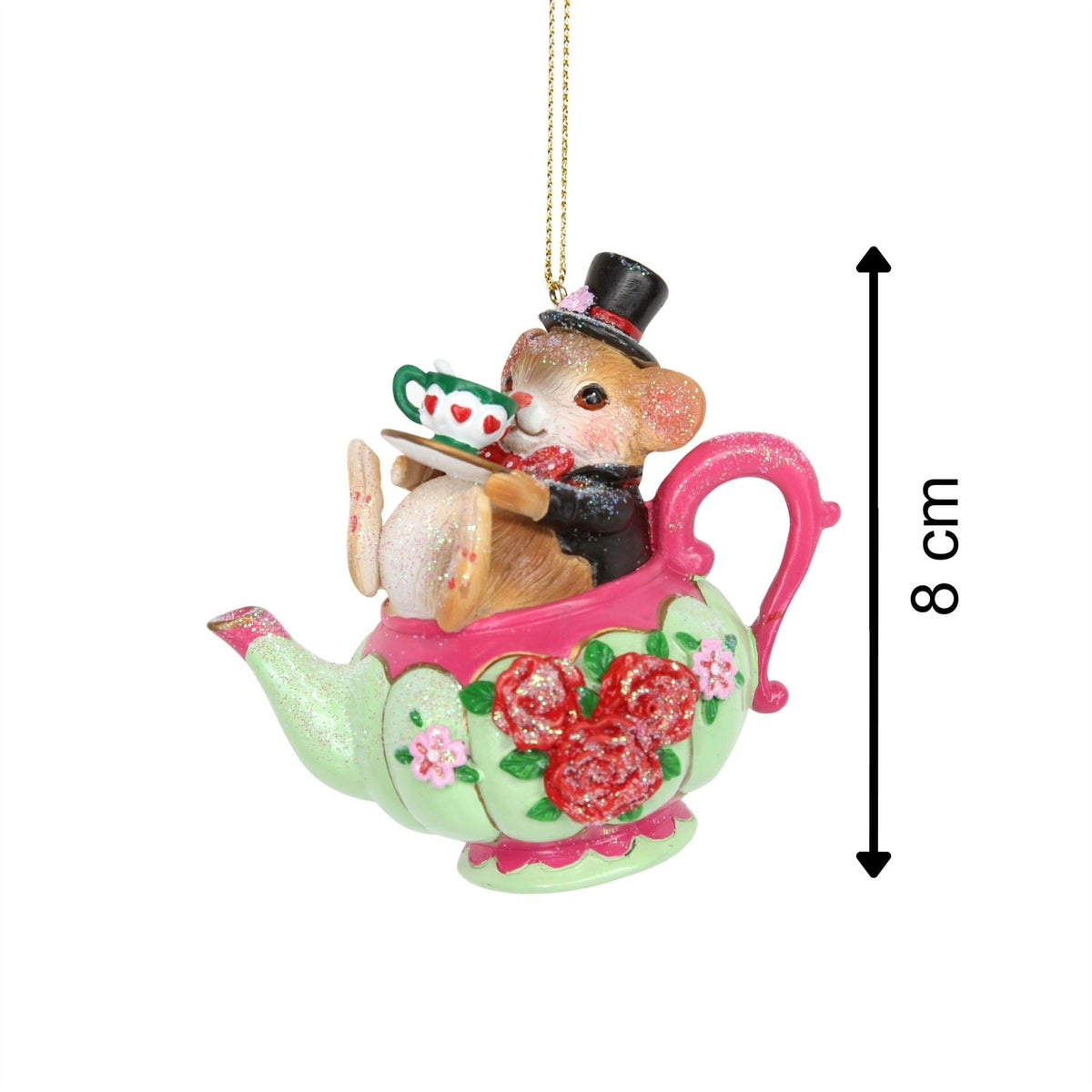 Dormouse Christmas Bauble | Alice in Wonderland Christmas Tree Ornament - 8cm Baubles - Tophatter Daily Deals