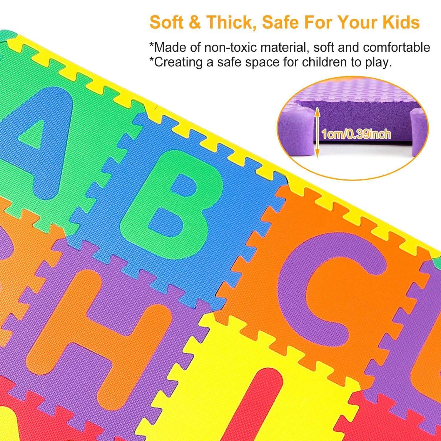 26-Piece: Kids Alphabet Play Mat For Infants Baby Toddlers Toys & Games - Tophatter Daily Deals