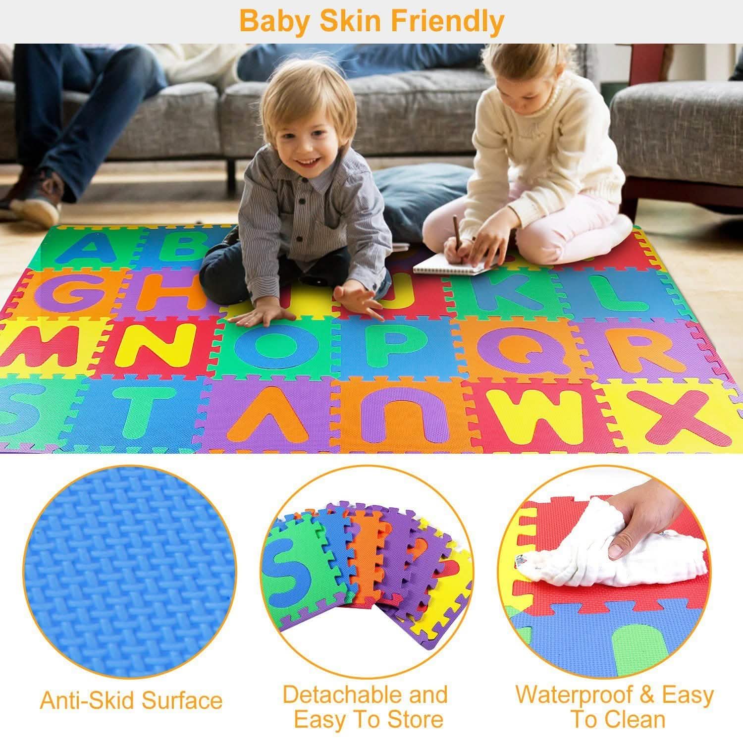 26-Piece: Kids Alphabet Play Mat For Infants Baby Toddlers Toys & Games - Tophatter Daily Deals