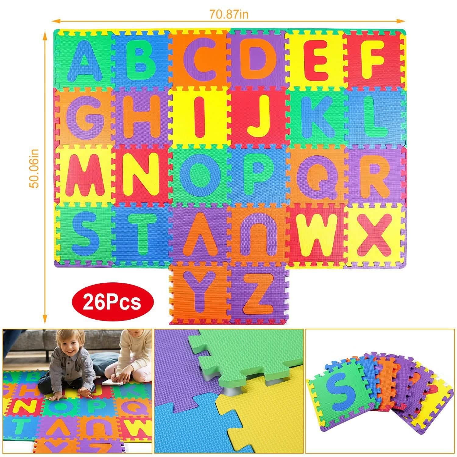 26-Piece: Kids Alphabet Play Mat For Infants Baby Toddlers Toys & Games - Tophatter Daily Deals